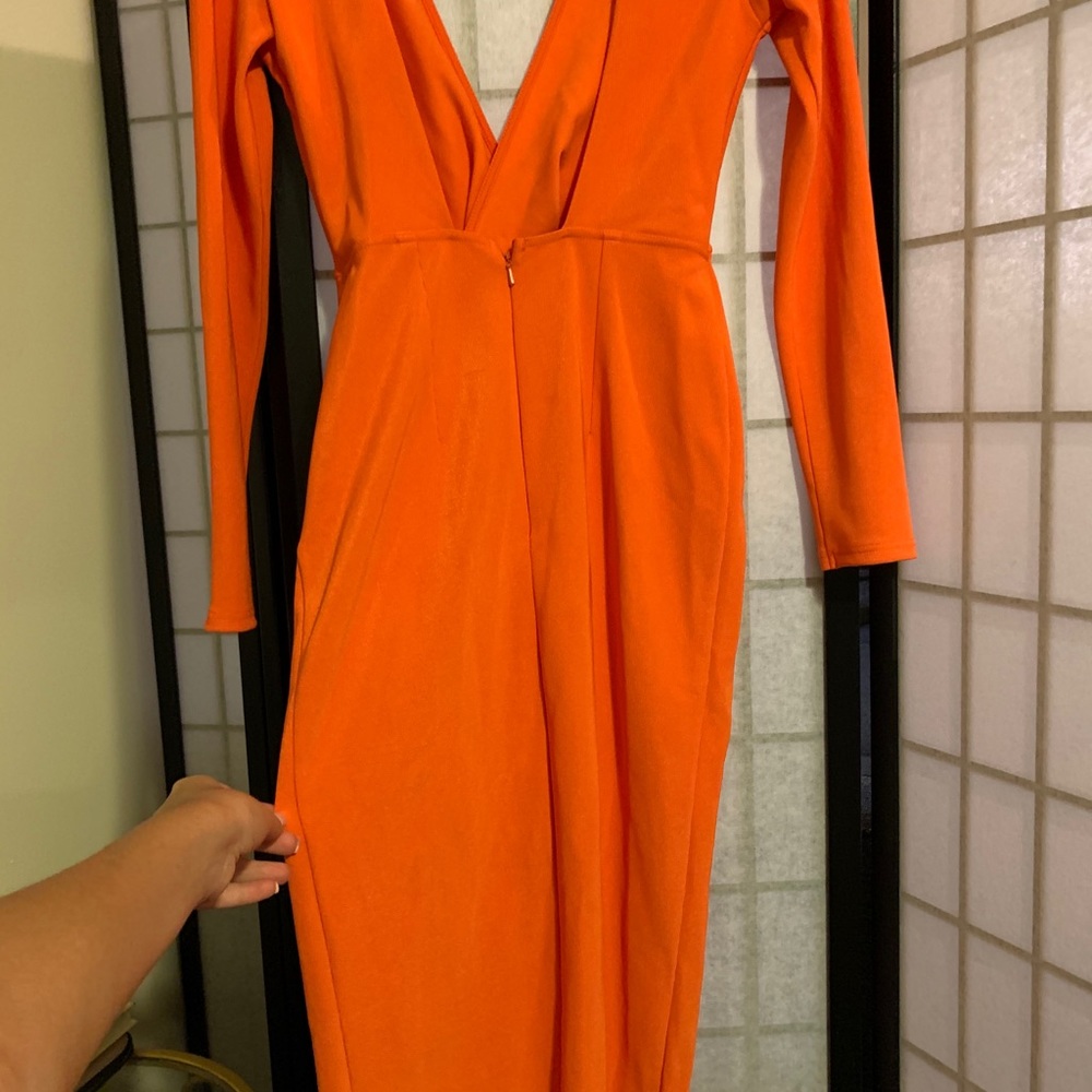 Orange Midi Dress - Picture 2 of 3